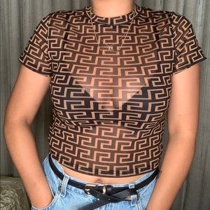 Mesh Crop Top